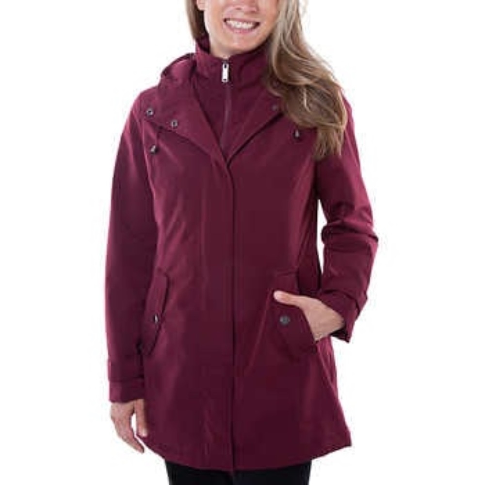 HFX Maroon Heather Rain jacket